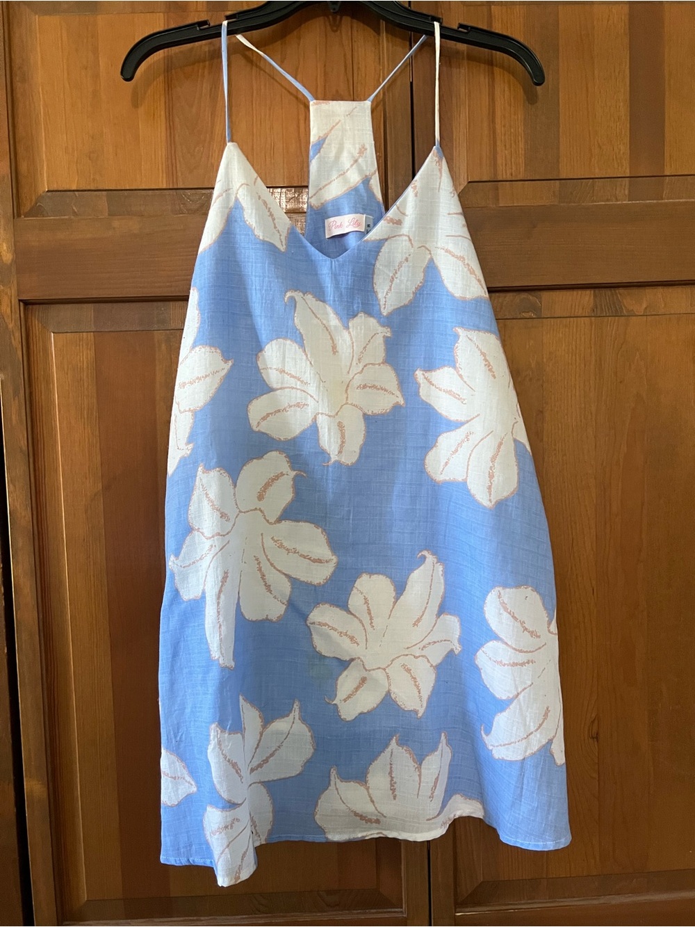 Pink Lily Blue and White Floral Slip Dress